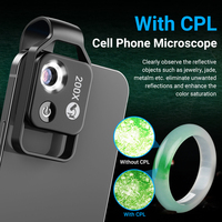 APEXEL 200X obiektyw z mikroskopem cyfrowym z przenośnym przewodnikiem LED CPL mikro kieszonkowe obiektywy makro dla iPhone Samsung wszystkie smartfony 5